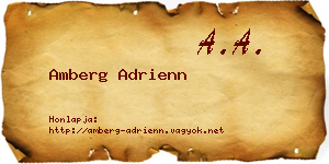 Amberg Adrienn névjegykártya